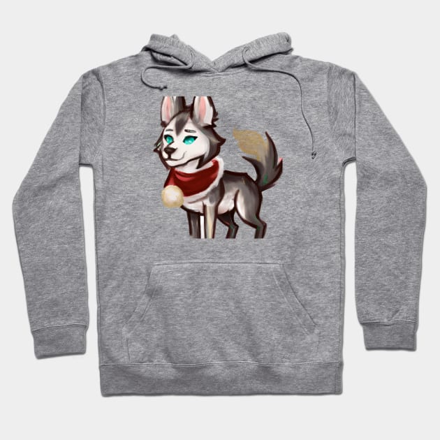 Cute Siberian Husky Drawing Hoodie by Play Zoo